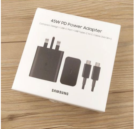 Samsung 45 Watts Super Fast Charger Adapter With Type C To C Output For Galaxy A06, A16, A26, S24 Ultra, A36, A56, A05, A05s, A14, A15, A23, A24, A25, A33, A34, A35, A53, A54, A55, A07, A17, S25 Ultra