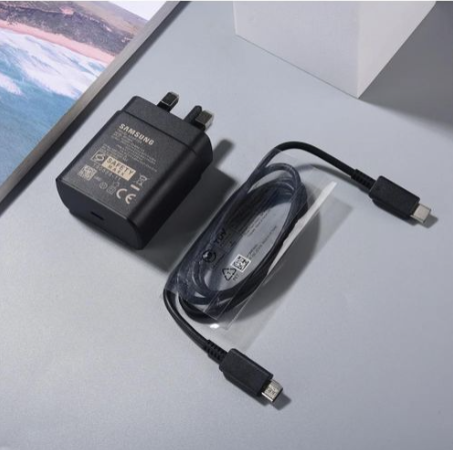 Samsung 45 Watts Super Fast Charger Adapter With Type C To C Output For Galaxy A06, A16, A26, S24 Ultra, A36, A56, A05, A05s, A14, A15, A23, A24, A25, A33, A34, A35, A53, A54, A55, A07, A17, S25 Ultra