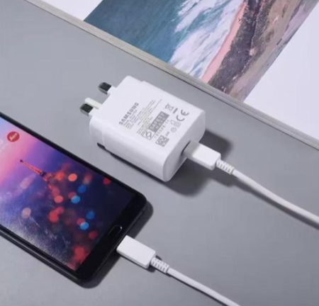 Samsung 45 Watts Super Fast Charger Adapter With Type C To C Output For Galaxy A06, A16, A26, S24 Ultra, A36, A56, A05, A05s, A14, A15, A23, A24, A25, A33, A34, A35, A53, A54, A55, A07, A17, S25 Ultra