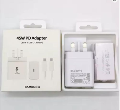 Samsung 45 Watts Super Fast Charger Adapter With Type C To C Output For Galaxy A06, A16, A26, S24 Ultra, A36, A56, A05, A05s, A14, A15, A23, A24, A25, A33, A34, A35, A53, A54, A55, A07, A17, S25 Ultra