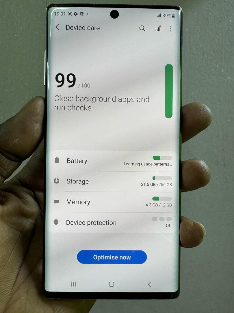 SAMSUNG GALAXY NOTE 10 12gb ram 256gb storage