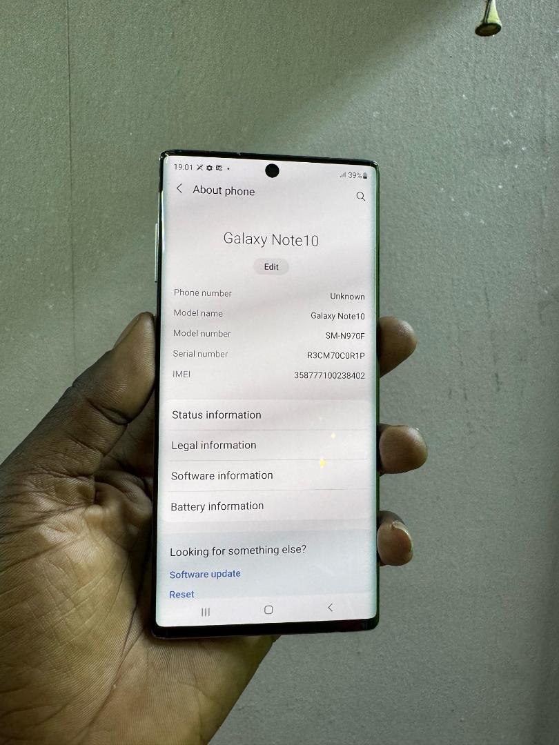 SAMSUNG GALAXY NOTE 10 12gb ram 256gb storage