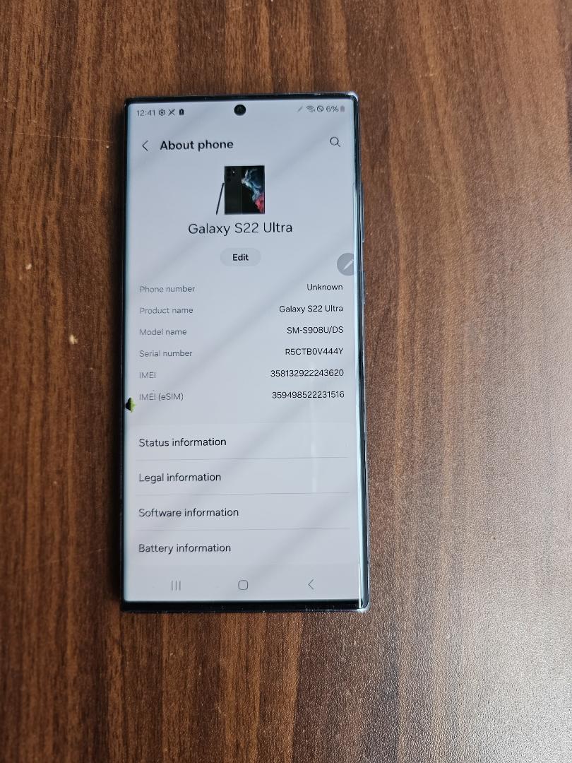 Samsung s22 ultra 5g 8/128gb