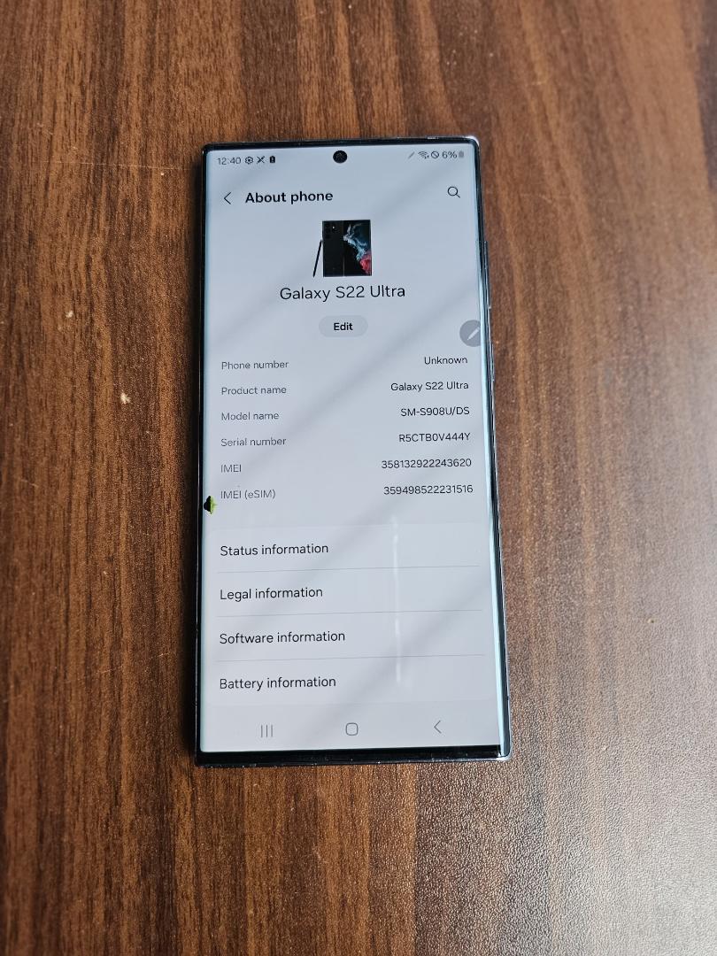 Samsung s22 ultra 5g 8/128gb