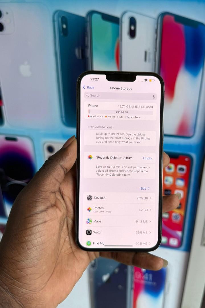 EX UK IPHONE 13 PRO MAX 512GB WITH 100% BATTERY HEALTH