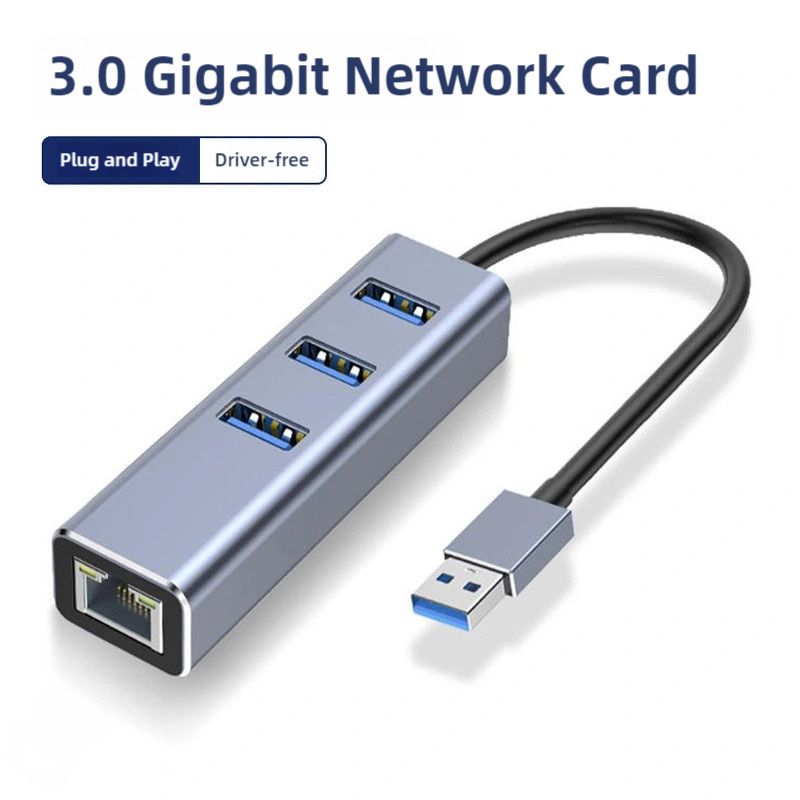 USB network cable converter to USB3.0 Gigabit port driverless Ethernet hub, network card hub, rj45 docking station
