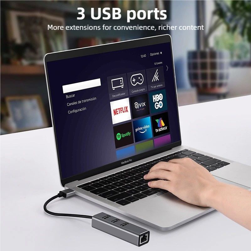 USB network cable converter to USB3.0 Gigabit port driverless Ethernet hub, network card hub, rj45 docking station