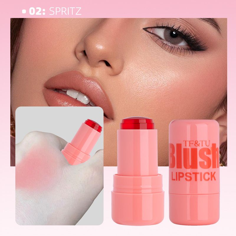 2 in 1 Jelly Lipstick Blush Stick rare Beauty Natural Toning Brightening Color Changing Makeup Custom Cream Blush Private Label