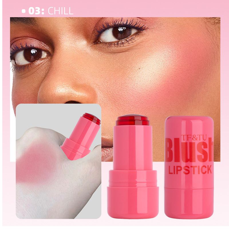 2 in 1 Jelly Lipstick Blush Stick rare Beauty Natural Toning Brightening Color Changing Makeup Custom Cream Blush Private Label