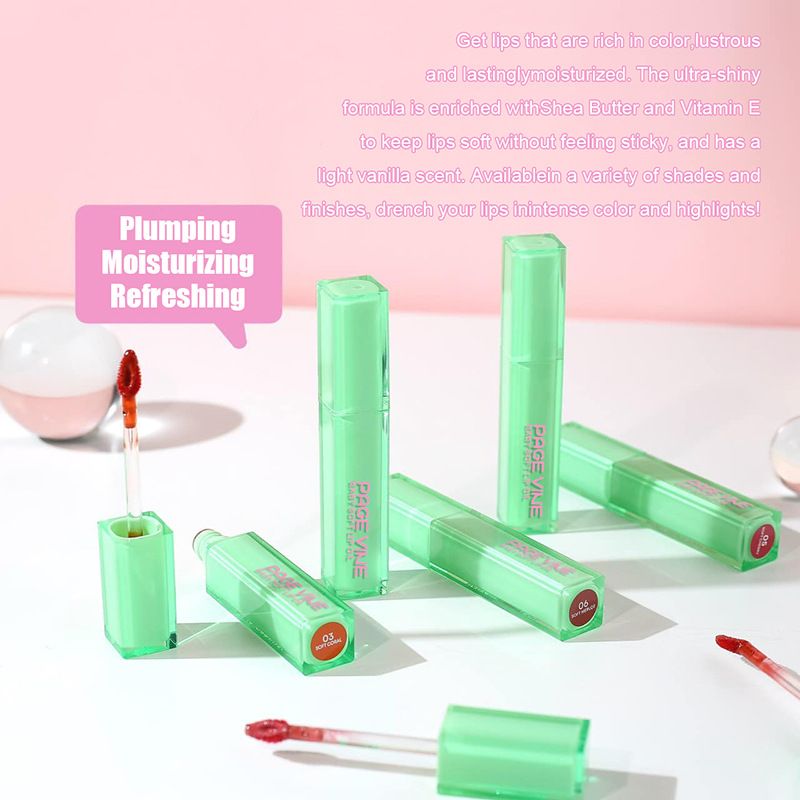 New Fashion Private Label Fruit Flavor Waterproof Vegan Moisturizing Glossy Lip Oil Gloss Multicolor Cosmetics Lip Gloss