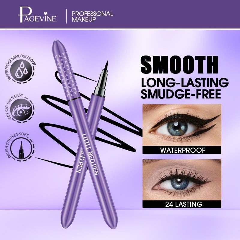 New Fascinating Purple Slim Black Liquid Eyeliner Waterproof Natural Long Lasting Cosmetic Smooth Eyeliner Private Label