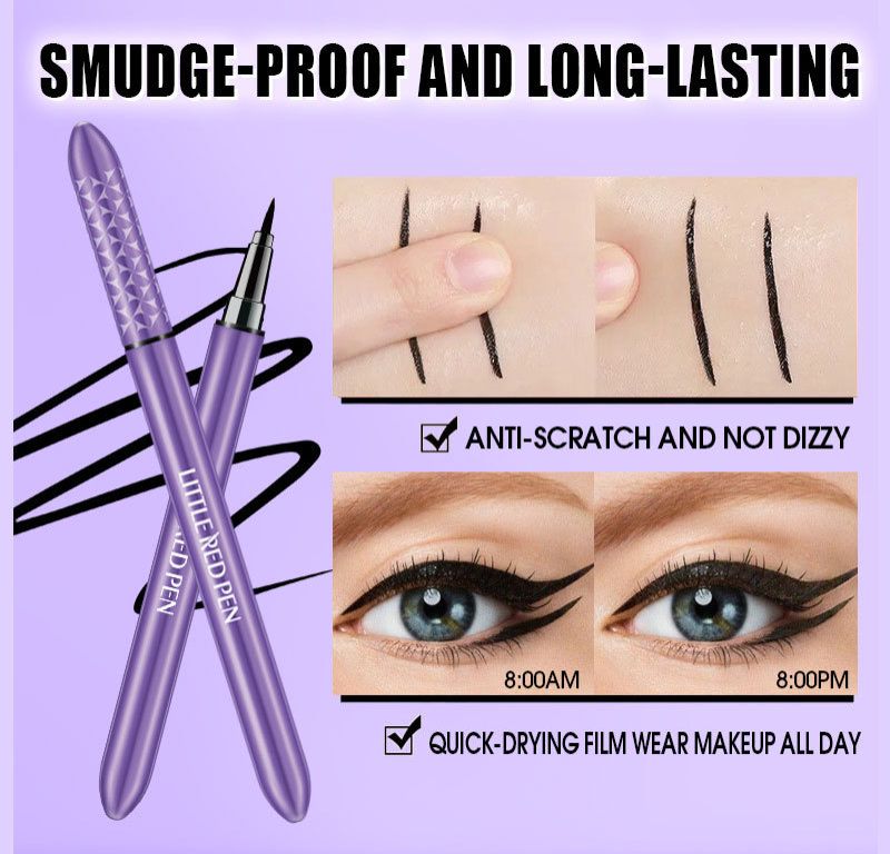 New Fascinating Purple Slim Black Liquid Eyeliner Waterproof Natural Long Lasting Cosmetic Smooth Eyeliner Private Label