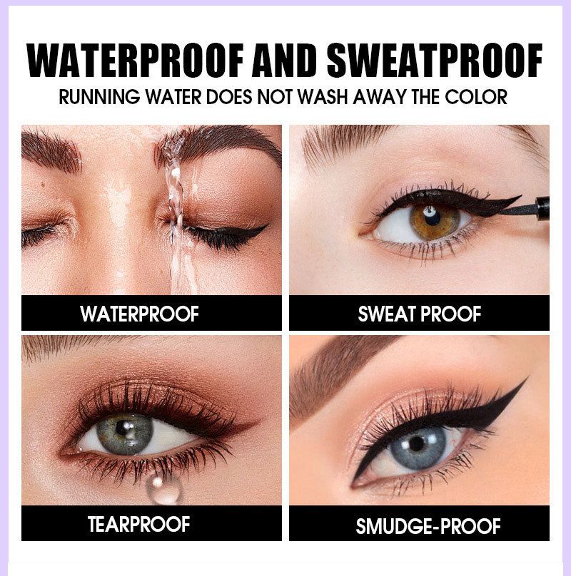 New Fascinating Purple Slim Black Liquid Eyeliner Waterproof Natural Long Lasting Cosmetic Smooth Eyeliner Private Label