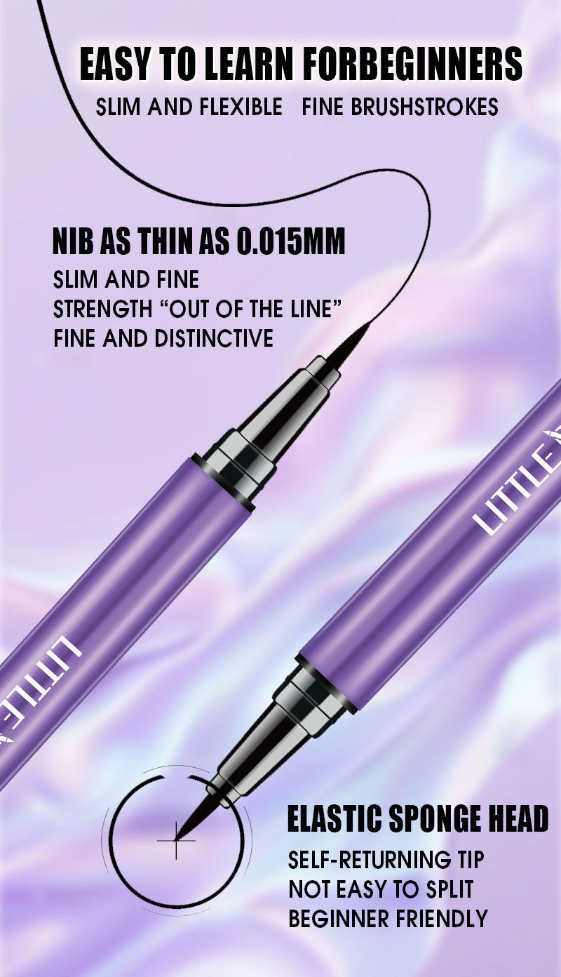 New Fascinating Purple Slim Black Liquid Eyeliner Waterproof Natural Long Lasting Cosmetic Smooth Eyeliner Private Label