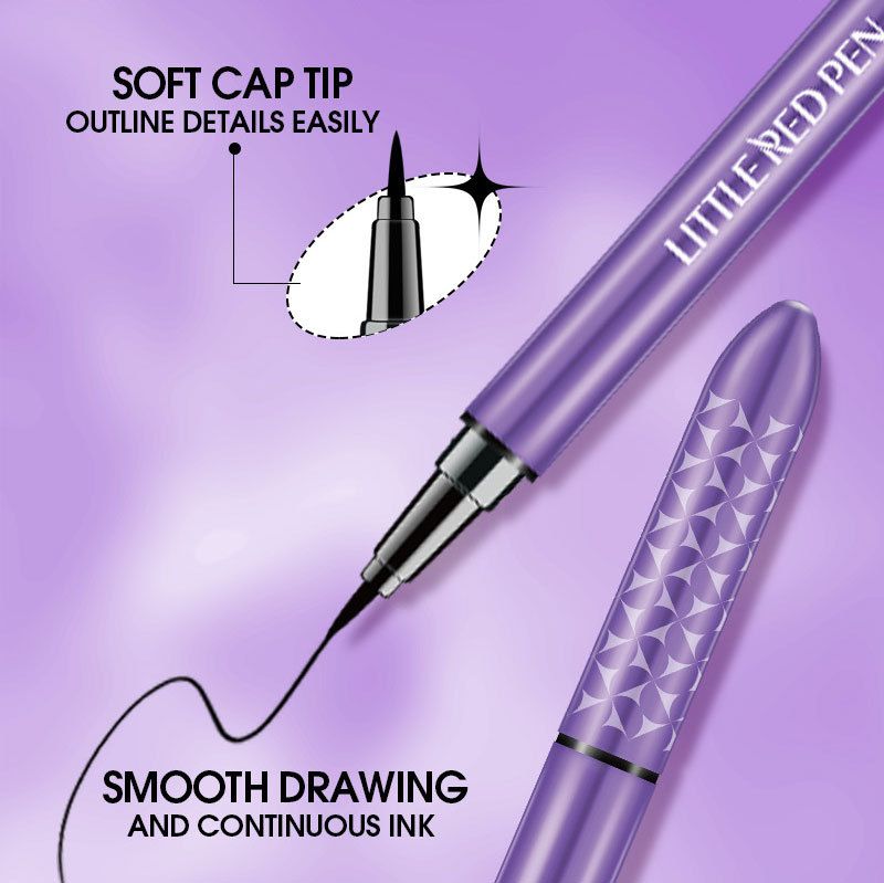 New Fascinating Purple Slim Black Liquid Eyeliner Waterproof Natural Long Lasting Cosmetic Smooth Eyeliner Private Label