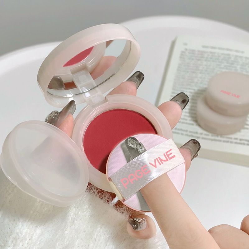 Sweet Color Air Cushion Blushes Private Label 6 Colors High Pigment Moisturizing Matte Velvet Cushion Blush With Mirror and Puff