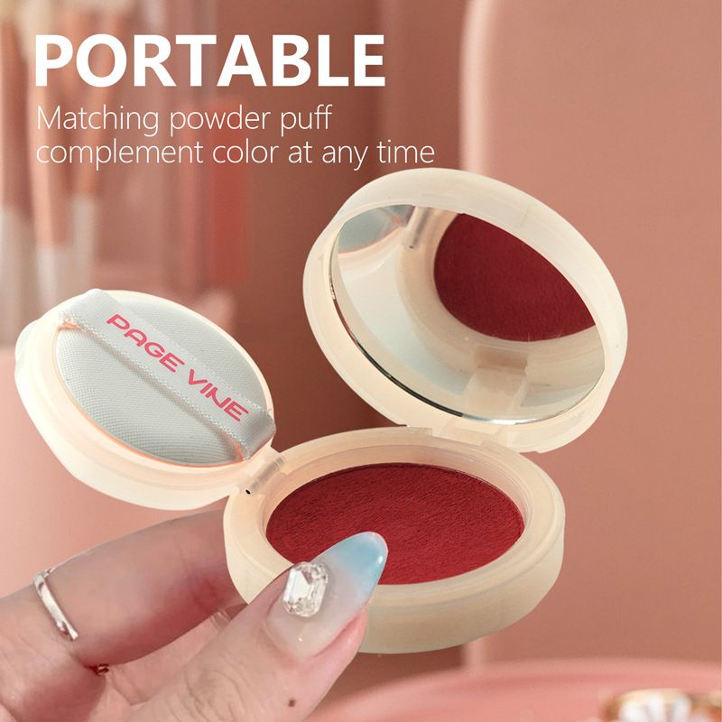 Sweet Color Air Cushion Blushes Private Label 6 Colors High Pigment Moisturizing Matte Velvet Cushion Blush With Mirror and Puff