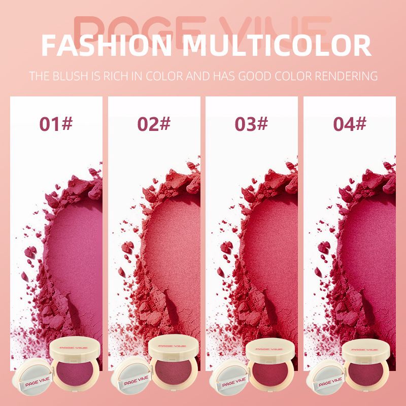 Sweet Color Air Cushion Blushes Private Label 6 Colors High Pigment Moisturizing Matte Velvet Cushion Blush With Mirror and Puff