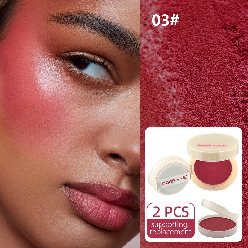 Sweet Color Air Cushion Blushes Private Label 6 Colors High Pigment Moisturizing Matte Velvet Cushion Blush With Mirror and Puff