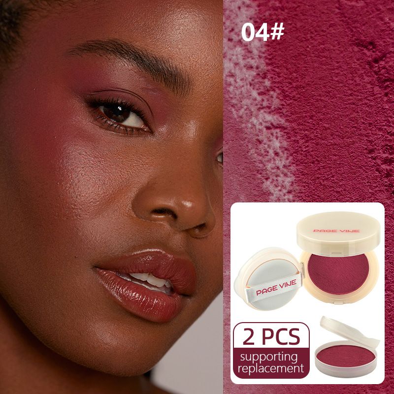Sweet Color Air Cushion Blushes Private Label 6 Colors High Pigment Moisturizing Matte Velvet Cushion Blush With Mirror and Puff