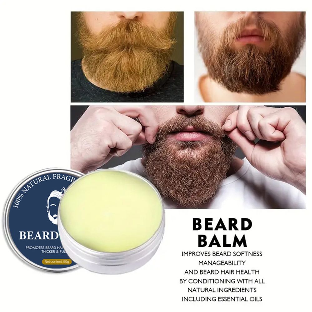 Private Label Men Skin Care Products Beard Balm Natural Ingredients Smoothing Nourishing Beard Balm for Men Styling Beard Balm