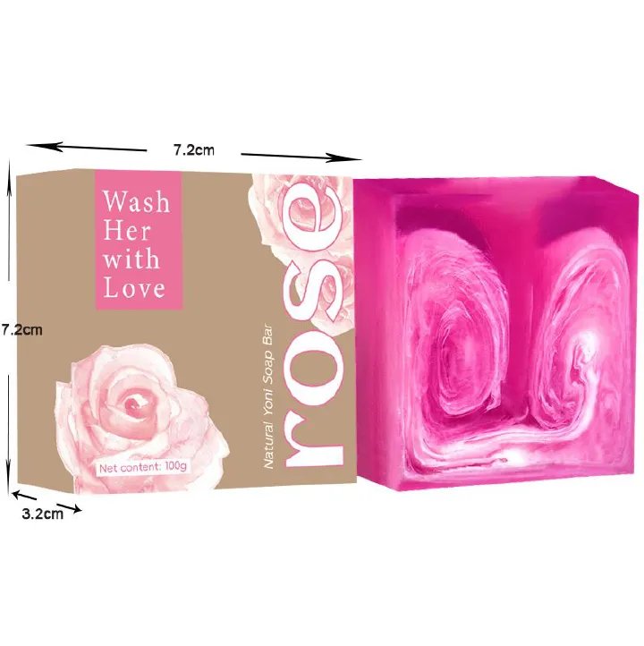 2025 Hot Selling Wholesale Label Natural Rose Skin Whitening Anti Acne Skin Care Face Body Yoni Bar Soap