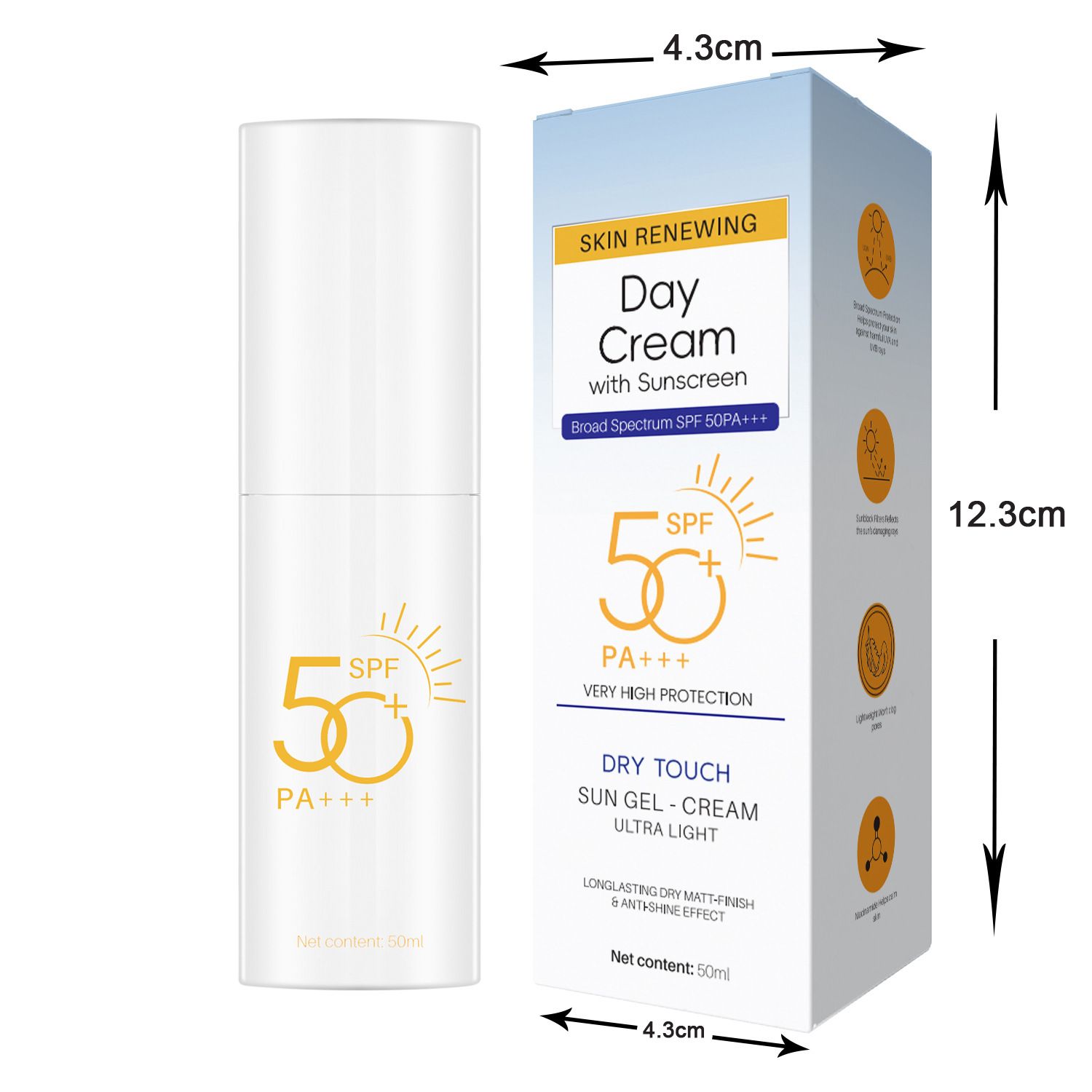 Sunscreen SPF 50 Private Label Vegan UV Protection Brightens and Moisturizes Skin Sun Block Sunscreen