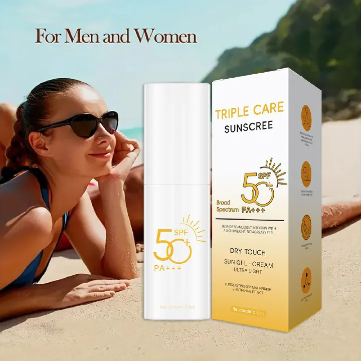 Sunscreen SPF 50 Private Label Vegan UV Protection Brightens and Moisturizes Skin Sun Block Sunscreen