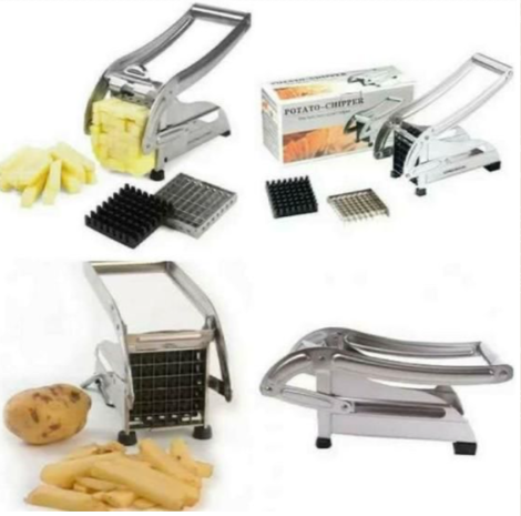Manual Metallic Chips cutter,Potato Chips Strip Cutting Cutter Machine Maker Slicer Chopper with 2 Chips Cutter, Salad Vegetable & Potato Chipper