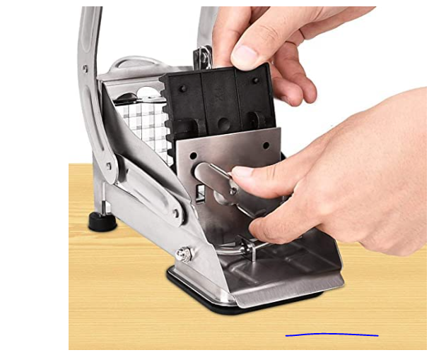 Manual Metallic Chips cutter,Potato Chips Strip Cutting Cutter Machine Maker Slicer Chopper with 2 Chips Cutter, Salad Vegetable & Potato Chipper