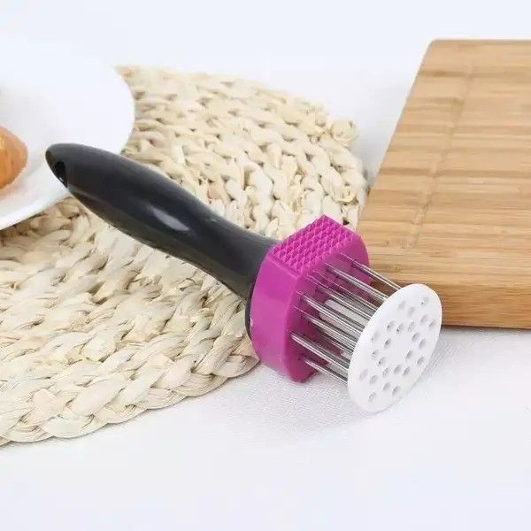 *2 in 1 Meat Tenderizer Tool, 21 Stainless Steel Meat Tenderizer Needle, Meat Poker Tool for Tenderizing and BBQ, Nyama choma,goat meat or Steak meat. Meat Tenderizer for Steak, Pork Chop, Meat Hammer