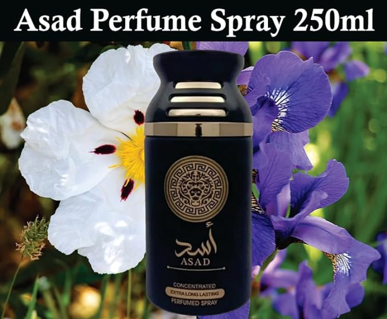 Asad Perfume Spray 250ml Perfume for Men and Women Vanilla, Amber and Oud Fragrance