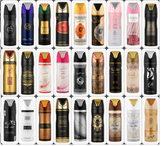 Lataffa Perfumed body sprays random Yara/Mayar/Asad/Ajwad/Khamrah/Amethyst/Velvet oud/Sublime/Maahir gold/Maahir legacy/Ahlam/Oud mood/Luxe 200ml each