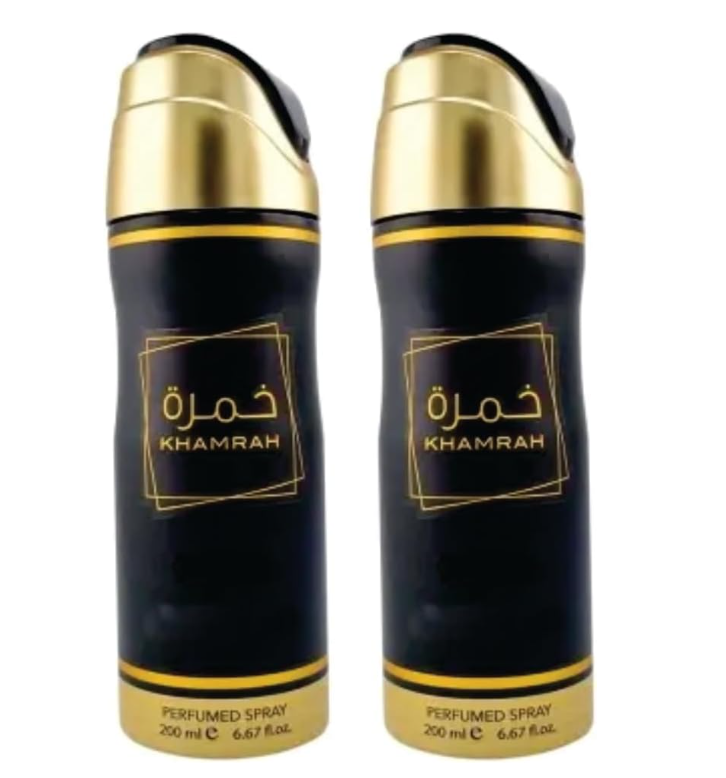 Khamrah Deodorant Spray 200ML unisex  spicy, woody, and floral deodorant  By Lattafa