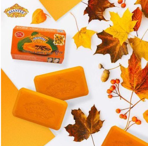 Original Asantee Papaya And Honey Anti Acne Soap - 125g Nourishing, Natural Skincare for Smooth & Glowing Skin  Asante soap
