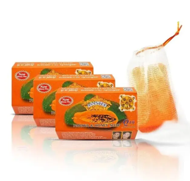 Original Asantee Papaya And Honey Anti Acne Soap - 125g Nourishing, Natural Skincare for Smooth & Glowing Skin  Asante soap