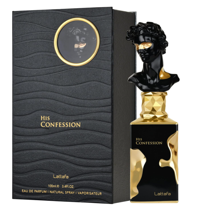 Lattafa His Confession her confession for Men women Eau de Parfum Spray, 3.4 Ounce / 100 Ml Oriental Woody fragrance for men and women. cofesion collection