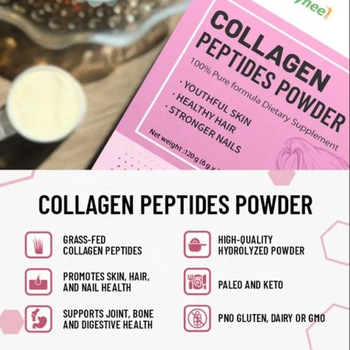 Daynee Collagen Peptides Powder Secret Formula For Youthful Skin, Healthy Hair, and Stronger Nails Whitening Glow Enzymes Protein Powder 100% Pure Formula Dietary Supplement