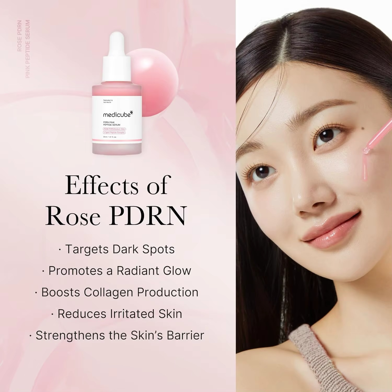 Medicube Salmon DNA PDRN Pink Peptide Serum Face for Essence Liquid New Skin Care Facial Serum for Hydrating Peptide Serum