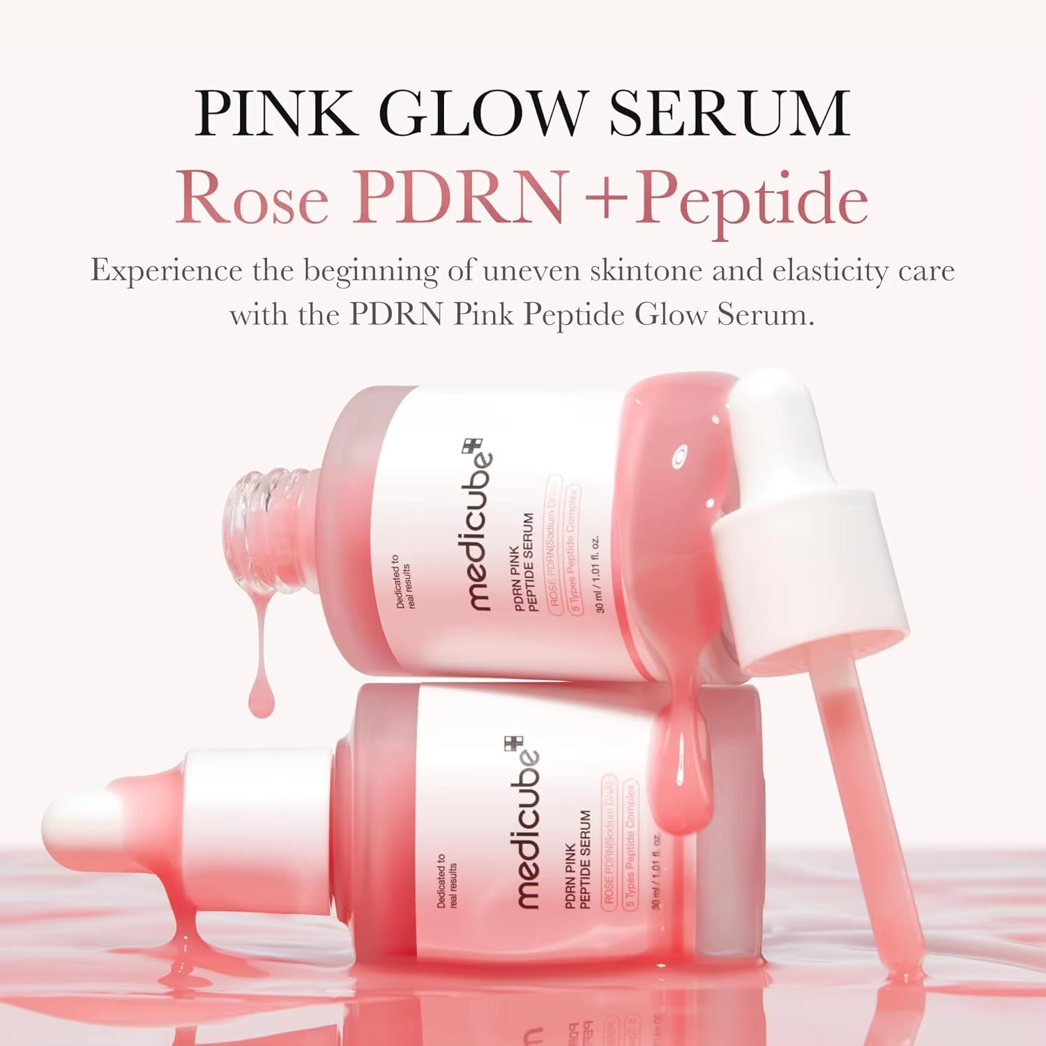 Medicube Salmon DNA PDRN Pink Peptide Serum Face for Essence Liquid New Skin Care Facial Serum for Hydrating Peptide Serum