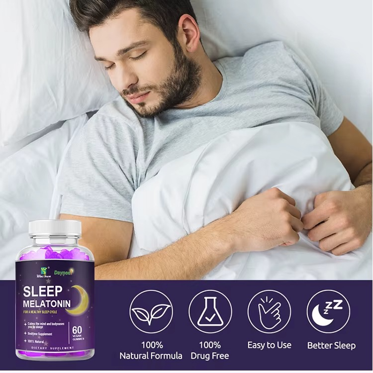 Daynee Sleep Melatonin For Bedtime Calms The Mind & Body, Eases You To Sleep -100% Natural 60 Pieces