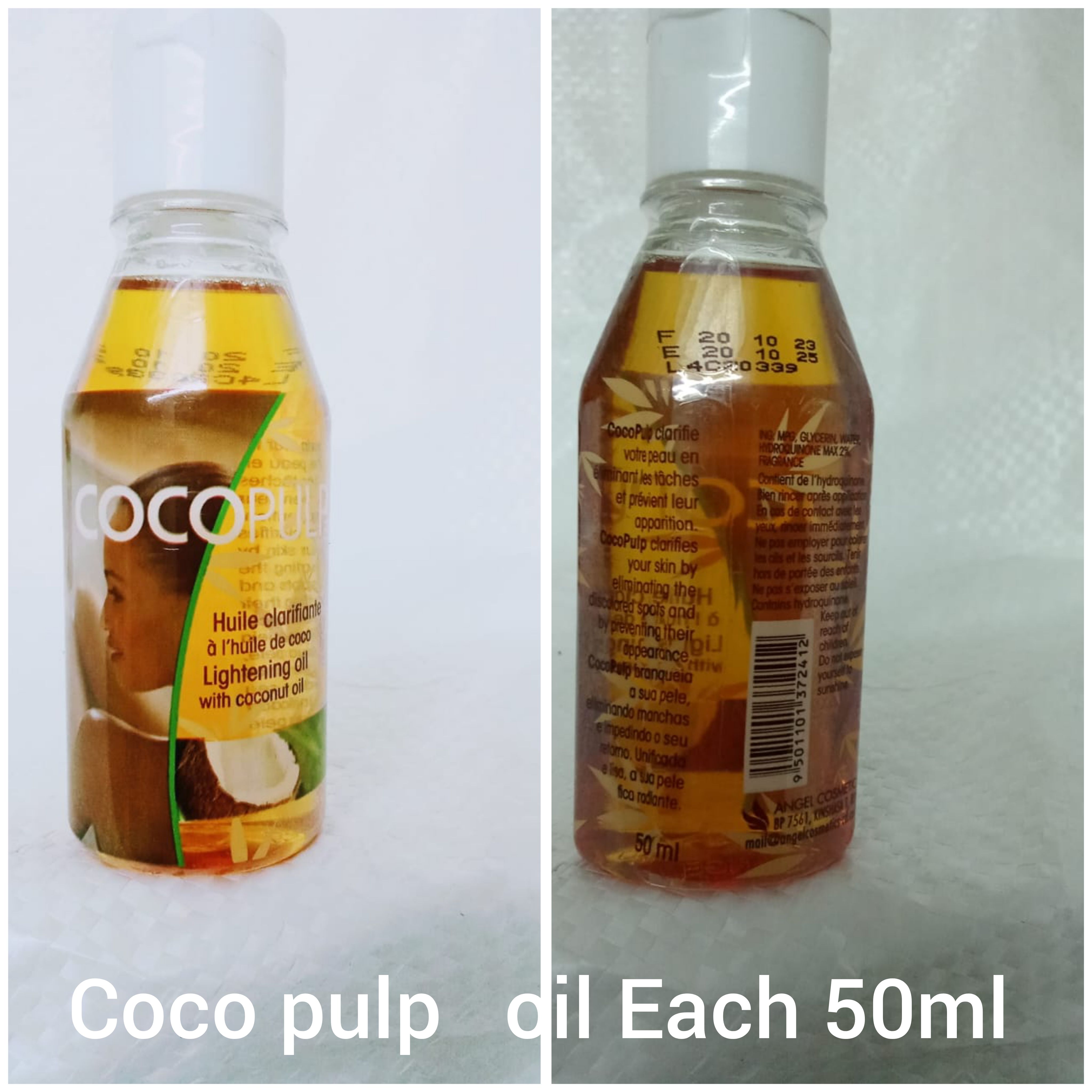 Coco Pulp Oil Skin Lightening Oil With natural  Coconut Oil Clear Dark Spots ,Brightens, Moisturizes Clear appearance of Stretch Marks Scars Giving a Glowing & beautiful  Complexion best for all skin