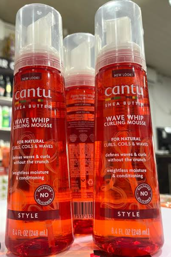 Cantu Shea Butter Natural Hair Wave Whip Curling Mousse For Natural Curls Coils & Waves Defines Waves and Curls Without The Crunch Frizz Free Purely Natural Maintain Moisture