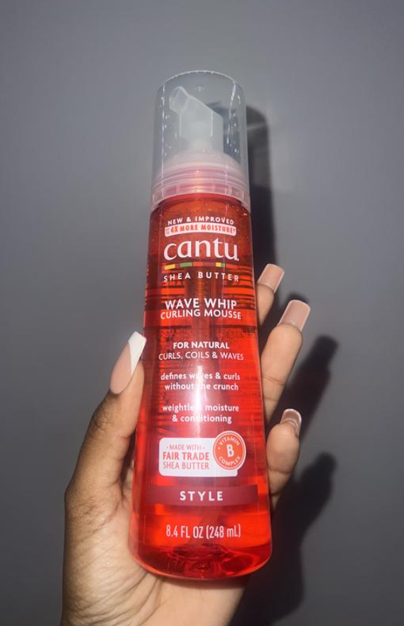 Cantu Shea Butter Natural Hair Wave Whip Curling Mousse For Natural Curls Coils & Waves Defines Waves and Curls Without The Crunch Frizz Free Purely Natural Maintain Moisture