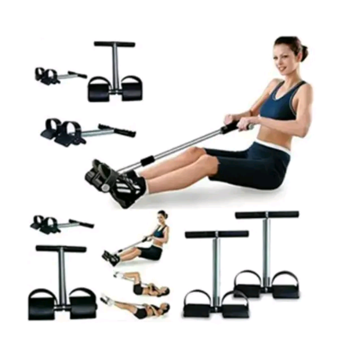 SPECIAL OFFER! Tummy Trimmer Elastic Sit up Pull Rope Pedal Resistance Band Powerful Spring Drawstring Tummy Trimmer Equipment Portable Home Gym Reduce Belly Fat & Shape Waist Strengthen Chest & Arms