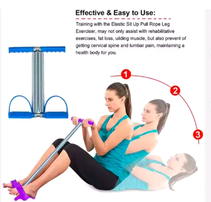 SPECIAL OFFER! Tummy Trimmer Elastic Sit up Pull Rope Pedal Resistance Band Powerful Spring Drawstring Tummy Trimmer Equipment Portable Home Gym Reduce Belly Fat & Shape Waist Strengthen Chest & Arms