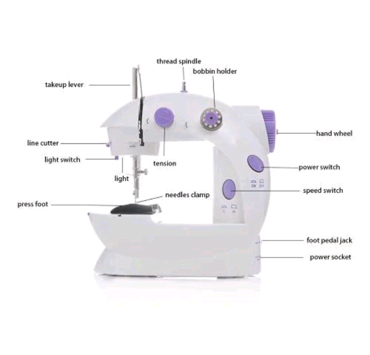 BEST PRICE! Multipurpose Electric Mini Portable Home Sewing Machine Overlock Dual Speed Household Foot Pedal Double Threads Knitting Machine Plug