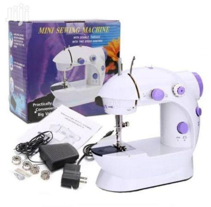 BEST PRICE! Multipurpose Electric Mini Portable Home Sewing Machine Overlock Dual Speed Household Foot Pedal Double Threads Knitting Machine Plug