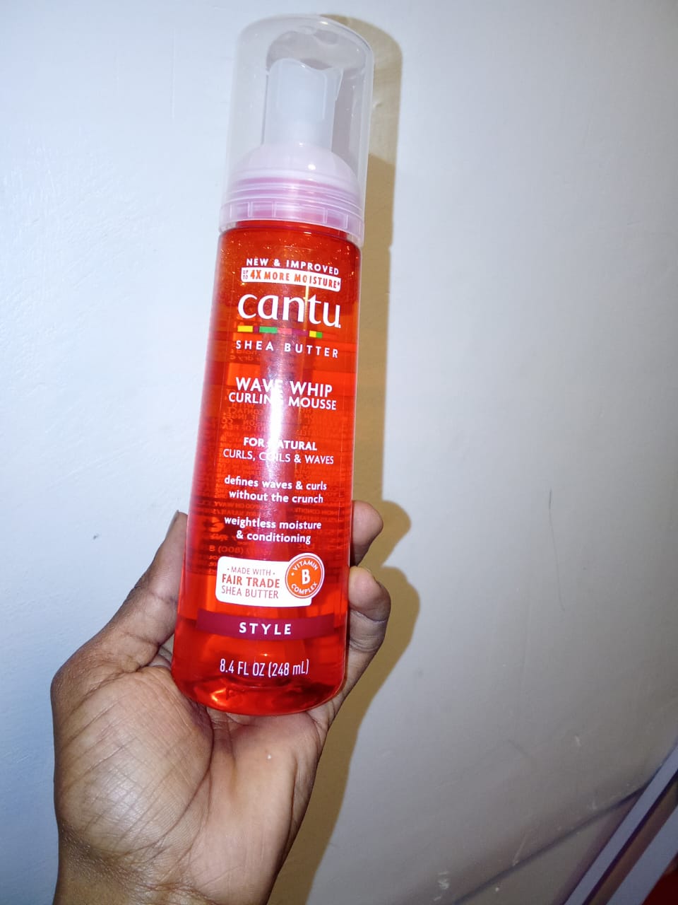Cantu Shea Butter Natural Hair Wave Whip Curling Mousse For Natural Curls Coils & Waves Defines Waves and Curls Without The Crunch Frizz Free Purely Natural Maintain Moisture