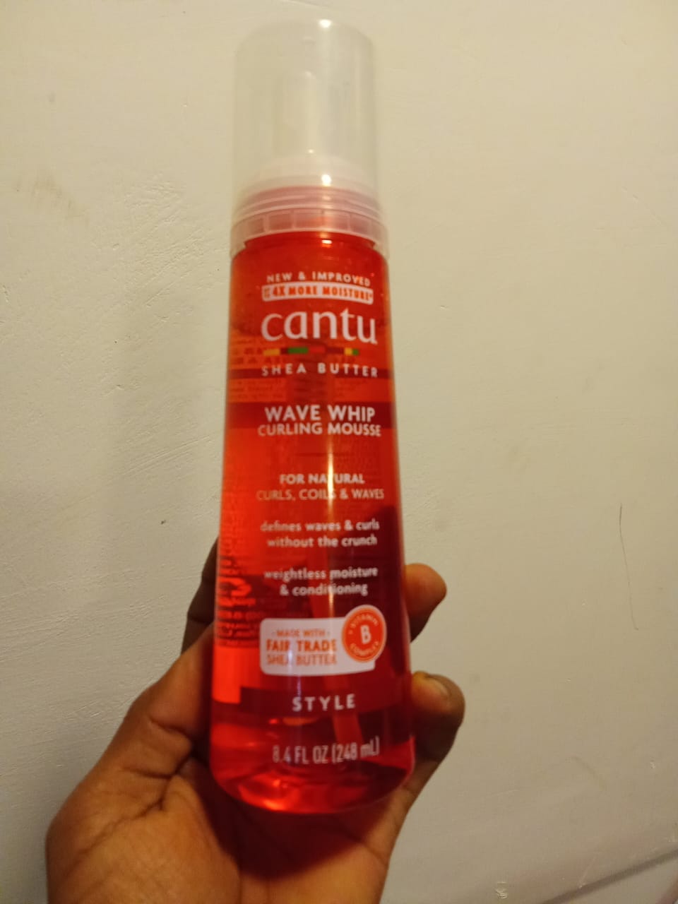 Cantu Shea Butter Natural Hair Wave Whip Curling Mousse For Natural Curls Coils & Waves Defines Waves and Curls Without The Crunch Frizz Free Purely Natural Maintain Moisture